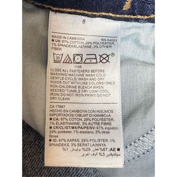 Old Navy O.G. Straight High Rise Stretch Dark Wash Jeans Sz 8 NWT - Picture 4 of 11